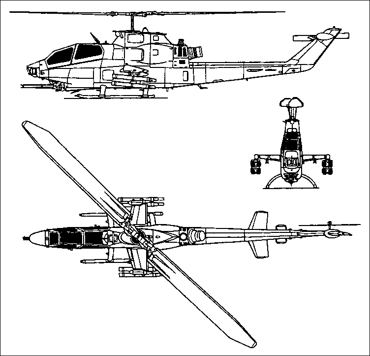 Схема вертолета AH-1