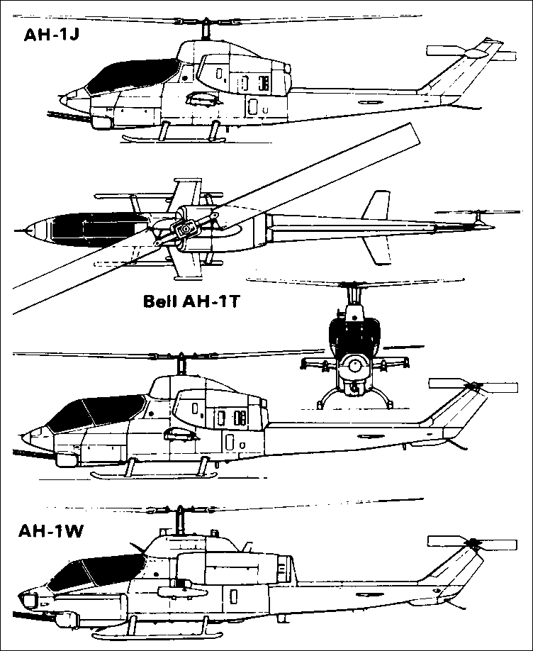 Схема вертолетов Bell 209
