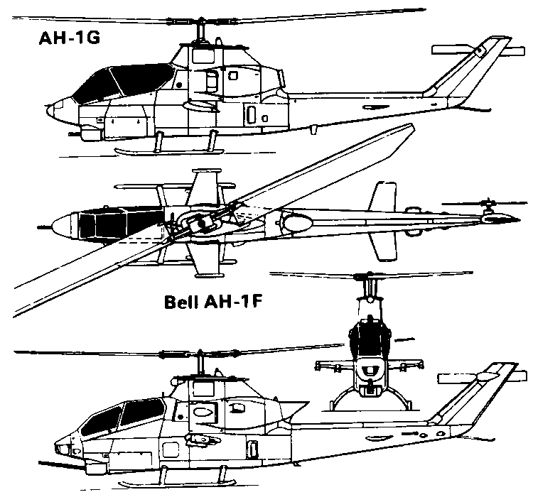 Схема модификаций вертолета AH-1