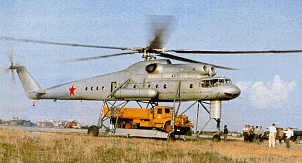Вертолет ОКБ Миля Ми-10 - история разработки фотографии чертежи  технические данные