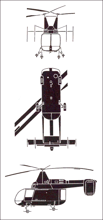 Схема вертолета Kaman HH-43B "Huskie"