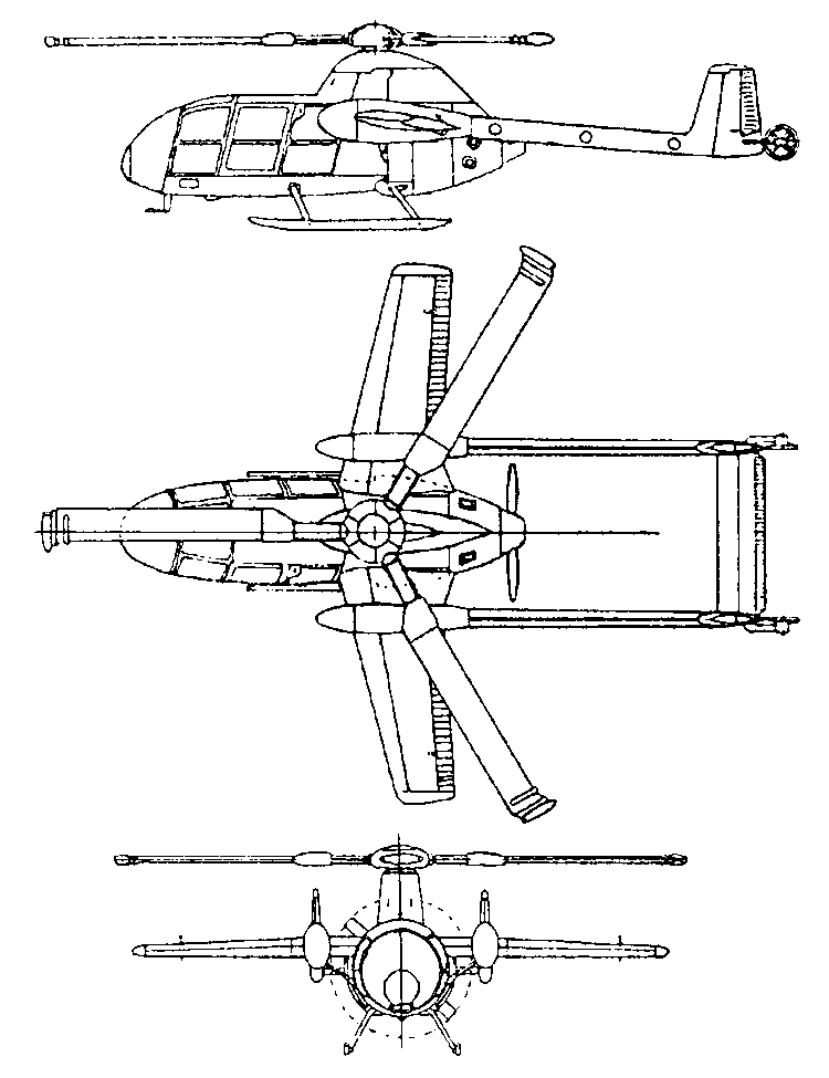 McDonnel XV-1 helicopter - development history, photos, technical data