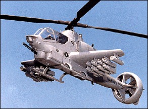 Model of AH-1W(4BW) VTCAD with PiAC vectored thrust ducted propeller and lifting wings
