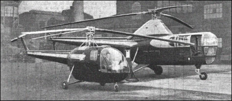 The little two-seater Sikorsky S-52 beside an S-51