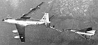 Mirage IVA refuelling from a Boeing C-135F (variant of U.S.A.F. KC-135 Strulotanker).