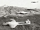 No. 8 Squadron Vampire 9s on patrol over Mau Mau territory during the operations of the early 1950s.