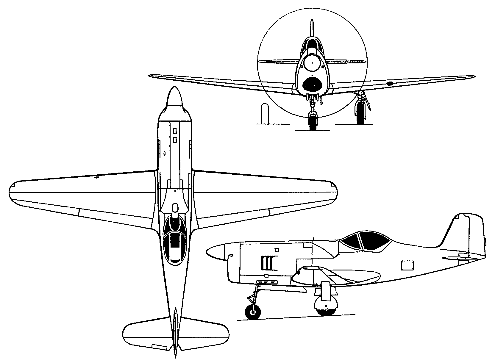 A threeview drawing 1663 x