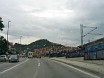 Driving through Serbia. The town of Uzice