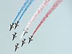 The ''Patrouille de France'' aerobatic team flying Alpha Jets