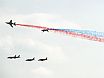 The ''Patrouille de France'' aerobatic team flying Alpha Jets