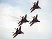 The ''Strizhi'' aerobatic team flying MiG-29s