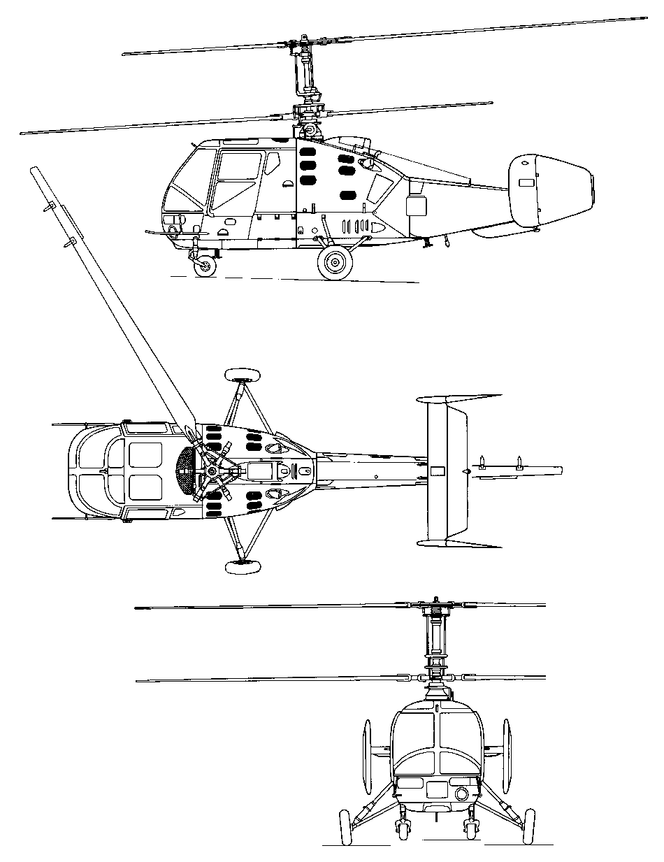 Схема вертолета Ка-15
