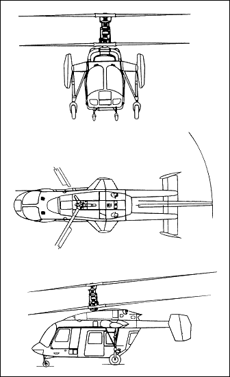 Схема вертолета Ка-226